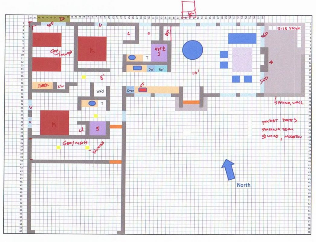 floor plan drawn in Excel