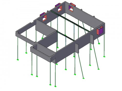 screw pile-3d