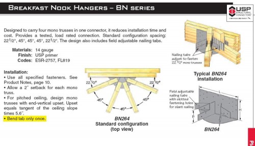 usp-breakfast nook hanger