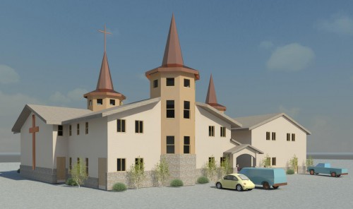 Ralston Hills Slavic Baptist Church Proposed Rear Perspective