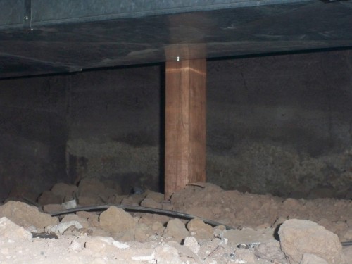 Historic Denver Home Post Bearing on Soil