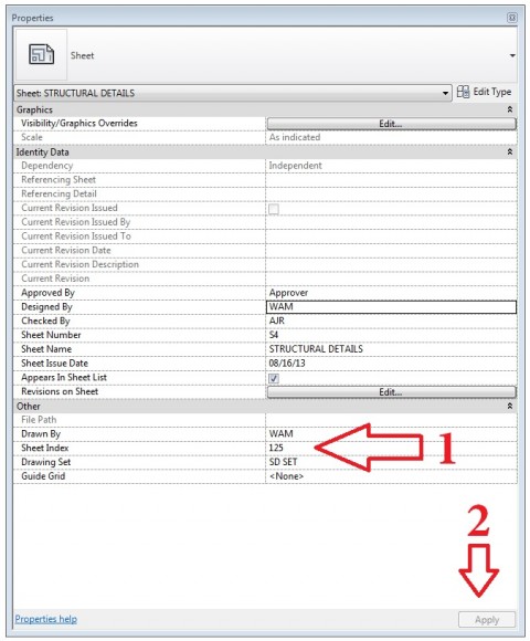 step 5 - fixing the sheet index