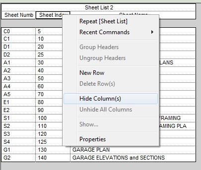 step 6 - hide sheet index column