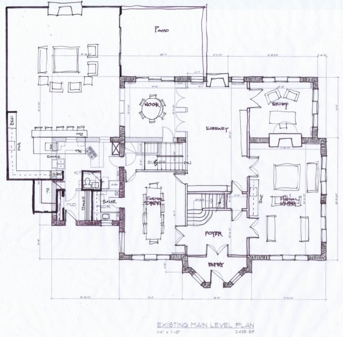 Architecture Residential Custom Floor Plan Sketch