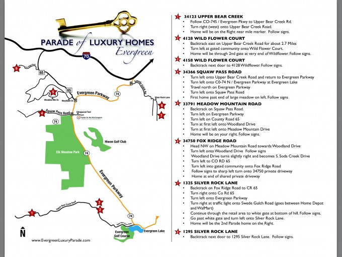 Parade of Luxury Homes Map