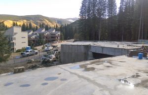 View looking North West from top of concrete base structure