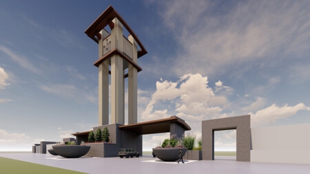 Architecture Engineering Clock Tower Aurora Highlands