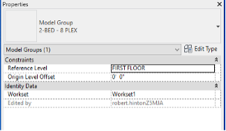 A screenshot showing model group save files in Revit.