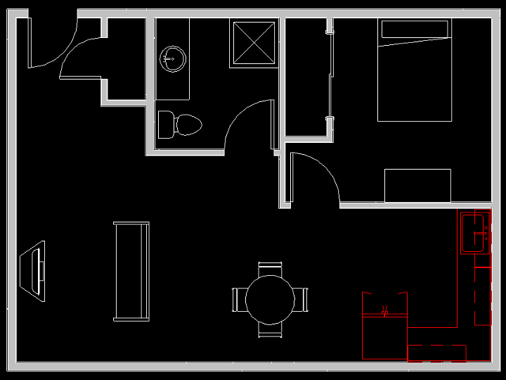 A Revit screenshot showing how this filter looks applied, with the lines highlighted red.