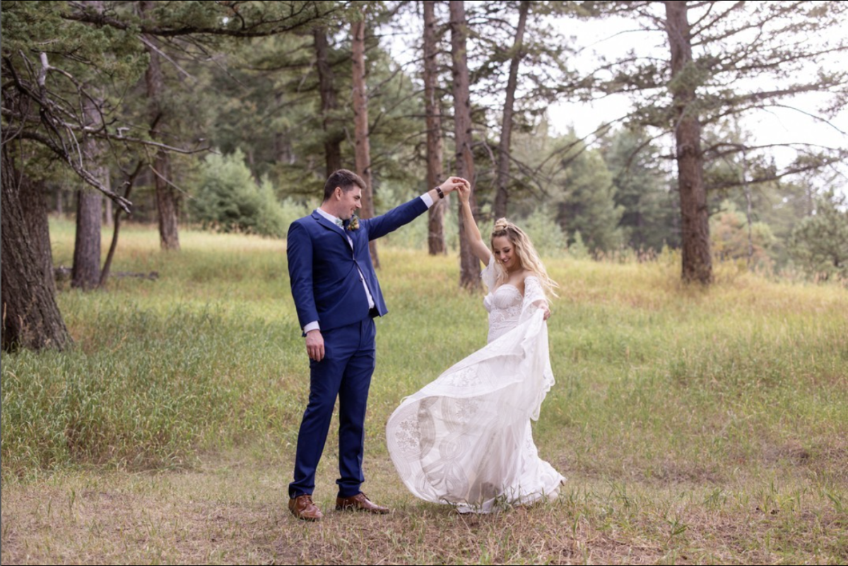 Sylvia and her husband Kevin on their wedding day.