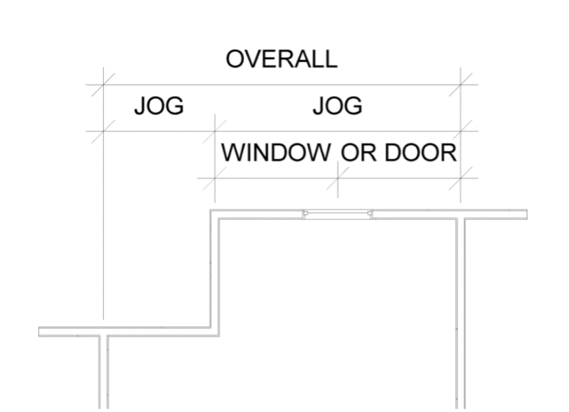 A digital image that shows multiple dimensioning notations needed on a design.