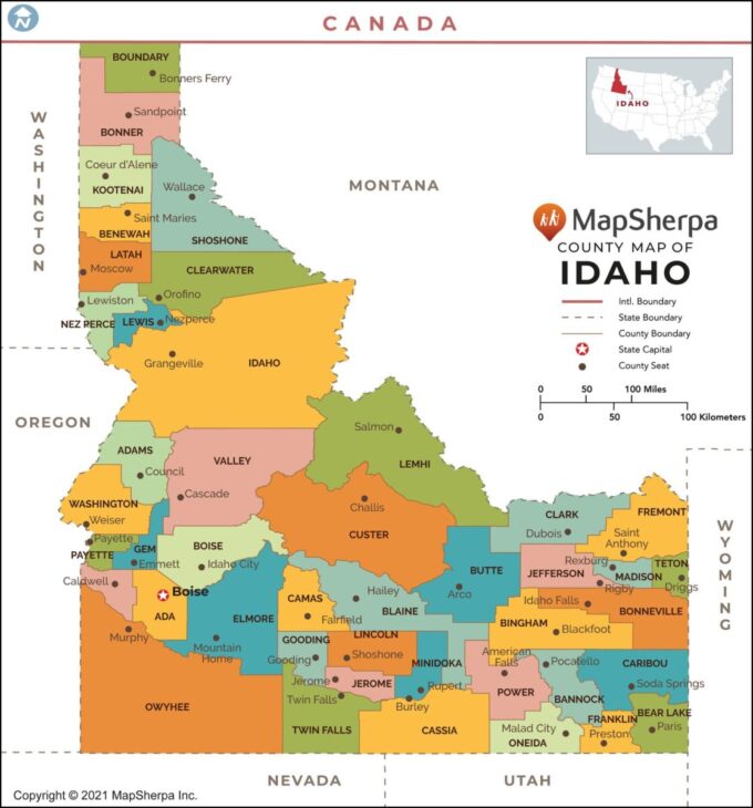 Map of Idaho Building Jurisdictions