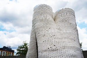 Mycelium Tower at MoMA PS1 in Queens NYC