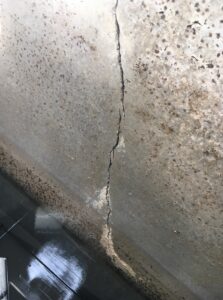 Typical Crack in Septic Tank