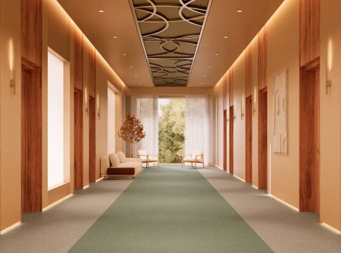 Neuro Inclusive Hallway Courtesy of Modulyss