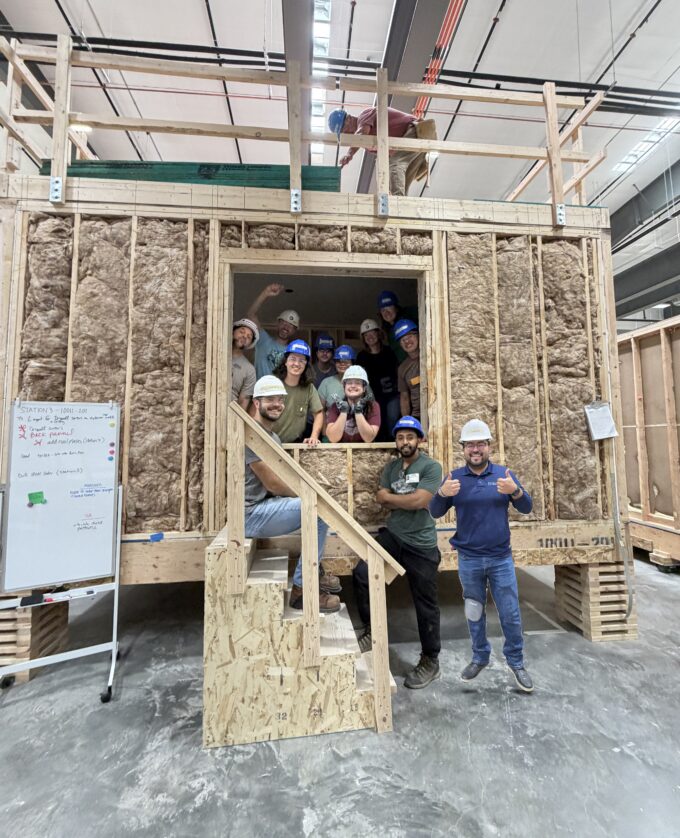 Group photo of EVstudio employees volunteering at Boulder MOD